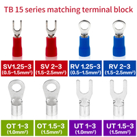 Terminal à vis de clôture fixe à Double rangée noire de la série TB TB2503 Terminal conducteur en laiton 25A 3P 600V bornier