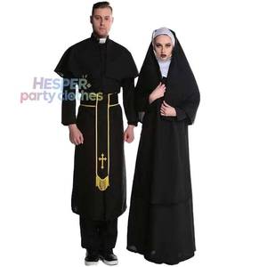 Disfraz de Monja Sexy para Adultos Unisex, Estilo Europeo y Americano, para Halloween, Cosplay, Teatro, Color Blanco - Product Image 1