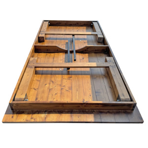 <span class=keywords><strong>Mesa</strong></span> de Granja <span class=keywords><strong>Plegable</strong></span> Rústica Antigua de Madera Maciza de <span class=keywords><strong>240</strong></span>*120/30 <span class=keywords><strong>cm</strong></span> y Conjunto de Bancos para Eventos - Product Image 6