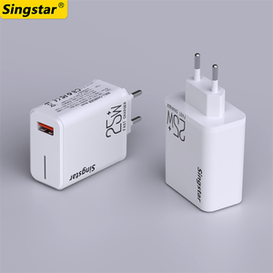 Cargador de pared de 25W con puerto USB A de carga rápida para teléfonos móviles Huawei, <span class=keywords><strong>Samsung</strong></span>, Oppo, Vivo, Xiaomi y OnePlus. - Product Image 1