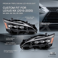 Phare de circulation diurne à LED modifié pour Lexuss NX200t NX300 2015-2020 Projecteur de lumière avant 4 lentilles Angel Eye Headlamp