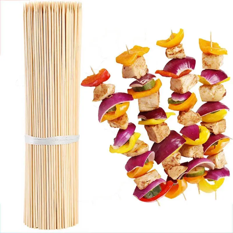 Bamboo Fruit Round Dry Sticks aas 8 inch Bamboo Large Roasting Sticks for Flower Barbecue