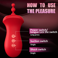 Vibrateur clitoridien à léchage de langue, plug anal à queue perlée, double stimulation, rechargeable USB, étanche IPX7, silicone toucher réel