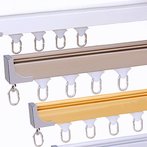 Nhôm treo đường sắt Curtain Rod Set với đa trượt vuông theo dõi bao gồm cực và phụ kiện - Product Image 6