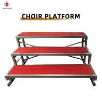 Cadre d'exposition pour chœur - Marque JinTieLong - Multi-matériaux (fer/aluminium/acier/bois) - Durable - Montage facile - Rouge/Noir