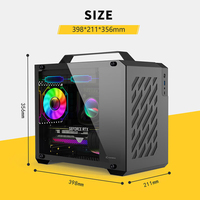X200 Panel lateral de vidrio MATX ITX Gaming Computer Case PC Elegante y Tipo C compacto portátil Handheld Mini Portable host case