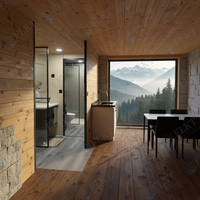 Maison préfabriquée à faible consommation d'énergie FLKT Smart Living, maison de luxe en conteneur extensible de 20 pieds ou 40 pieds, kit de maison modulaire pliable