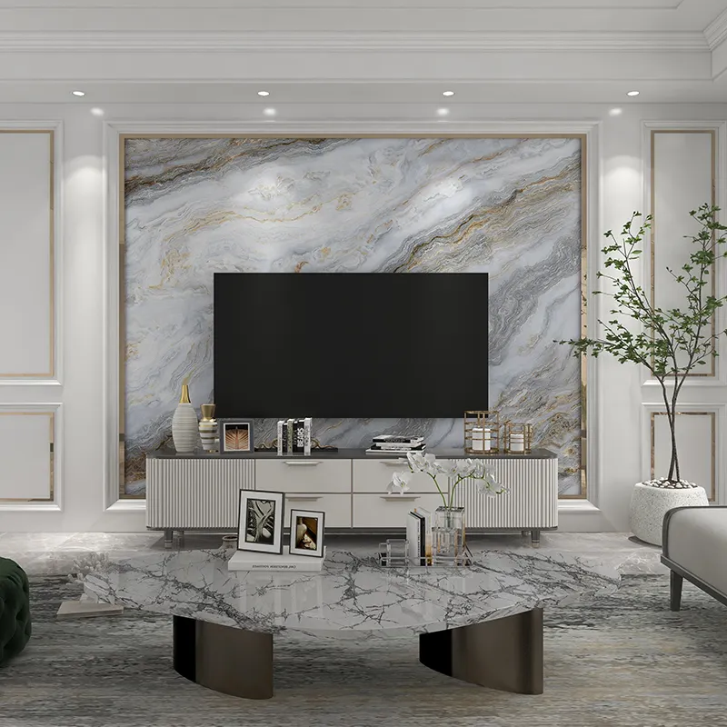 Modern Marble Design Wall Mural 3D Home Wallpaper for TV Background