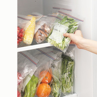 Sacs en plastique transparents PE à fermeture éclair étanches pour le stockage du lait et de la gelée, taille personnalisable, adaptés au réfrigérateur, emballage transparent