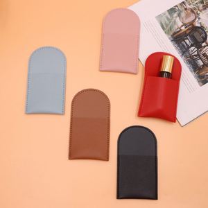 Portable Faux Leather Perfume Holder Elegant <b>Mini</b> Perfume Storage Bag Luxury <b>Lipstick</b> Storage Sleeve As Gift with Custom Logo - Product Image 1