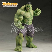 Statue en résine de Hulk grandeur nature, en fibre de verre, figurine d'action de super-héros célèbre, sculpture musculaire réaliste