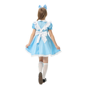 Kostum Princess anak perempuan, gaun kostum Princess anak perempuan, gaun pengiring biru, pakaian <span class=keywords><strong>Cosplay</strong></span> Anime, setelan putri anak perempuan - Product Image 4