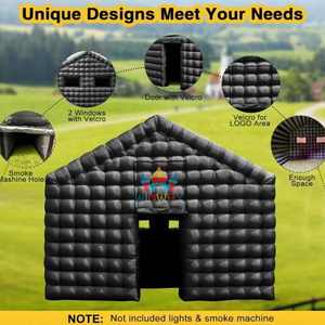 Carpa de cubo inflable personalizada con luces LED, sala de fotomatón para eventos de empresa o uso personal - Product Image 6