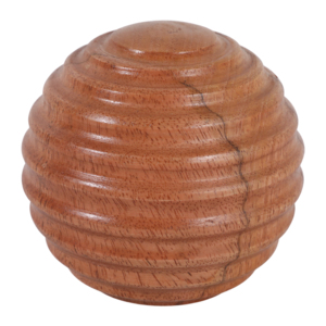 Scultura decorativa a forma di sfera in legno di mango per mensola, tavolino da caffè, soggiorno, ufficio, ornamento da esposizione - Product Image 2