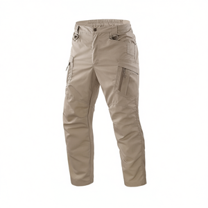 กางเกงคาร์โก้ผ้าคอร์ดูรอยหลายกระเป๋า เอวยางยืดแบบสั่งทำได้ ไซส์ใหญ่ ระบายอากาศได้ดี เหมาะสำหรับงานก่อสร้าง ทนทาน สไตล์สตรีทแฟชั่นสำหรับผู้ชาย - Product Image 1