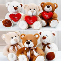 Ours en peluche en peluche jouets en peluche avec coeur en peluche 25cm coeur ours en peluche en peluche poupée ours en peluche avec coeur en peluche