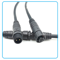 Câble personnalisé M12 étanche avec conducteur en cuivre et isolation en PVC pour boîte de culture de plantes, connecteur de cordon d'alimentation pour bande LED, prise mâle-femelle enfichable
