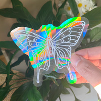 PVC 3D arc de pluie attrape-soleil Stickers muraux chat ours vaisseau spatial planète attrape-soleil auto-adhésif fenêtre autocollants chambre décor à la maison