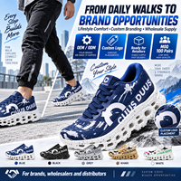 Chaussures de course respirantes en mesh pour hommes, légères, avec semelle épaisse et amortie, baskets décontractées pour la marche, logo personnalisé OEM ODM