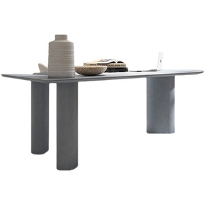 <span class=keywords><strong>Table</strong></span> à manger nordique en bois massif, style crème, <span class=keywords><strong>table</strong></span> îlot <span class=keywords><strong>murale</strong></span> demi-ronde, <span class=keywords><strong>table</strong></span> longue moderne et minimaliste pour salon. - Product Image 5