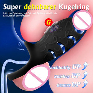 Gelance Vibrierender Penis-Sleeve Penisring Vibrator aus Weichem Silikon für Männer Erotikspielzeug Penisvergrößerer Dehner G-Punkt - Product Image 5