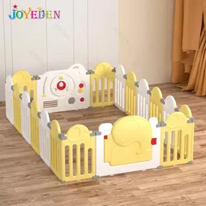 Hot Sale Colorful Kids Games Play Area Indoor Portable Safety Foldable Plastic Baby Playpen For Home