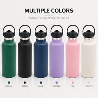 Bouteille d'eau portable durable avec logo personnalisé pour fournisseur en gros, compatible porte-gobelet de voiture, en acier inoxydable isotherme, idéale pour la promotion