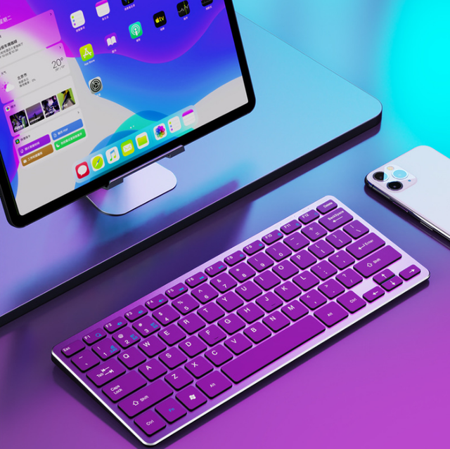 Rechargeable Blue Tooth 5.0 Wireless Keyboard with Number Pad Full Size Design