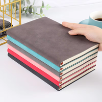 Carnet de notes de journaux d'affaires en cuir A5 à couverture souple avec impression de logo en vente en gros