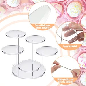 Rõ Ràng Acrylic Là Viết Tắt Của <span class=keywords><strong>Display</strong></span> Vòng Món Tráng Miệng Kẹo Bánh Bảng Stands Cupcake Đứng Riser Bảng Top - Product Image 4