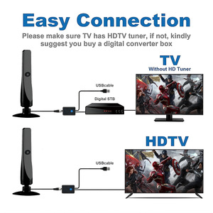 50 dặm 4k kỹ thuật số thông minh trong nhà với chức năng khuếch đại tín hiệu 1080p HD <span class=keywords><strong>TV</strong></span> ăng ten lên đến 380 dặm tầm xa kênh địa phương - Product Image 4