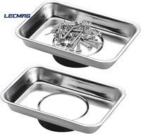 Plateau magnétique rectangulaire pour outils avec rangement organisé pour écrous, forets, boulons, clous