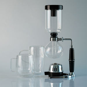 Fabricant vente 600ml 360ml or Rose verre résistant à la chaleur thé café Siphon Pot avec boîte cadeau - Product Image 1