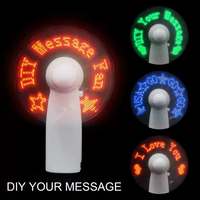 Ventilatore LED Programmabile Portatile con Messaggi, Gadget Divertente per Decorazioni Festa, Casa, Ufficio, Matrimoni, Celebrazioni, Pubblicità e Promozioni