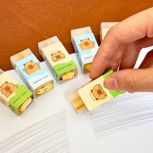 <span class=keywords><strong>Gomme</strong></span> à effacer carrée en plastique de style sandwich, à faible émission de poussière - Product Image 3