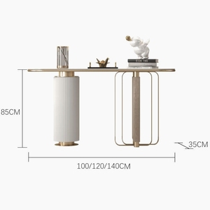 Modern Simple Italian <strong>Wall</strong> Entrance <strong>Table</strong> with Rock Plate Luxury Iron Design for Living Room Porch Cabinet &amp; Wind Porch Use - Product Image 6
