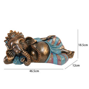 Estatua de resina personalizada para decoración del hogar, artesanía de Diwali indio para decoración del hogar, estatua Idol de Ganesha, el señor indio, Golden Ganesha - Product Image 5
