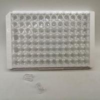 Paquet individuel stérile gamma à haute reliure jetable à fond plat blanc et noir 96 plaques Elisa détachables bien