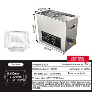 Máquina Lavadora Ultrassônica Comercial de Aço Inoxidável de 2L-30L para Eletrônicos, Joias e Óculos - Product Image 3