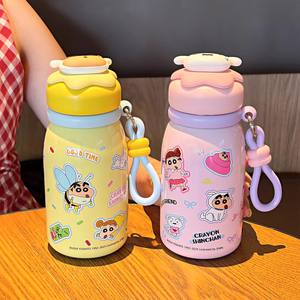 ขวดน้ำเก็บความร้อนลายเครยอนชินจัง 500 มล. สำหรับเด็กใช้ในโรงเรียน สีฟ้า ขาว เหลือง ชมพู - Product Image 3