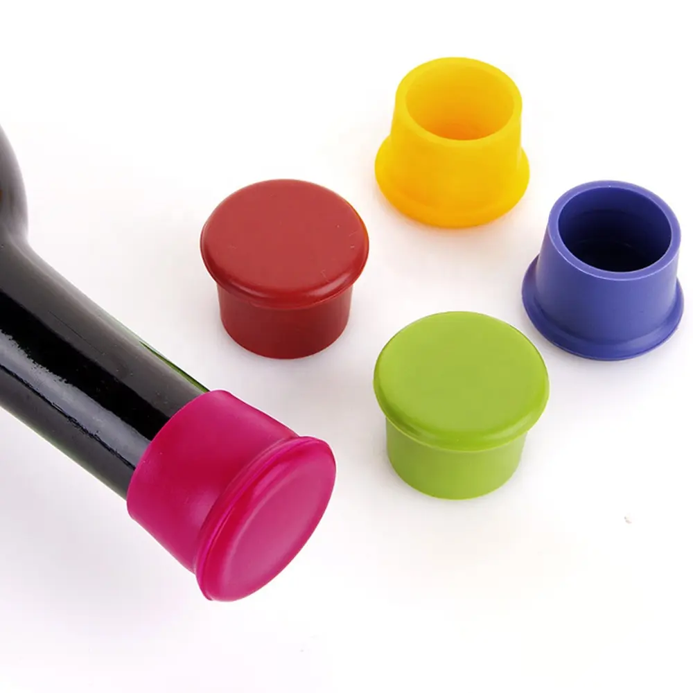 Custom Reusable Universal Leak Proofing Bottle Lid Elastic Soft Wine Keep Fresh Silicone Bottle Stopper