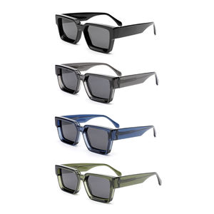 Vente en gros de lunettes de soleil polarisées <span class=keywords><strong>funky</strong></span> avec logo personnalisé de marque de luxe de haute qualité lunettes de soleil à monture épaisse carrée en acétate lunettes de soleil à la mode - Product Image 1