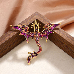 यिनी निर्माता कस्टम जीवंत राल-इनमेड ड्रैगन ब्रोच: फ्रेंडली जस्ता मिश्र धातु, कॉस्प्ले के लिए टिकाऊ फंतासी गहने - Product Image 4
