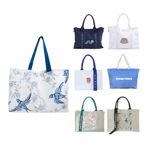 Gahumi Sac de shopping en toile de coton pliable recyclable écologique, couleurs personnalisables, logo, motif de dessin animé élégant de haute qualité - Product Image 4