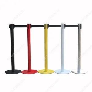 Traust Wholesale Outdoor Crowd Control Sign Stand Stainless Steel Queue Pole Barrier Post Stanchions Set