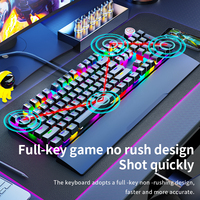 GK515-PRO 104 touches rvb rétro-éclairé USB filaire clavier mécanique à la mode pour PC jeux d'ordinateur bureau apprentissage Teclado nouveau