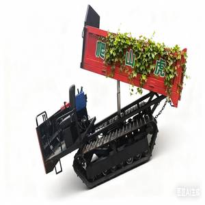 Chariot <span class=keywords><strong>à</strong></span> roues motorisé tout-terrain, mini-dumper électrique <span class=keywords><strong>à</strong></span> chenilles de 1 tonne, transporteur autochargeur - Product Image 6