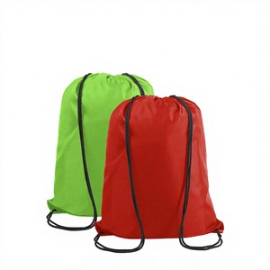 Customized Eco-Friendly Minimalist Polyester Large Capacity Waterproof <b>Drawstring</b> <b>Backpack</b> for Gym Sports Storage - Product Image 2