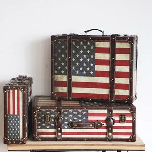 Bagagem decorativa vintage em couro pu, retrô, vintage, mala, clássica, bagagem - Product Image 6