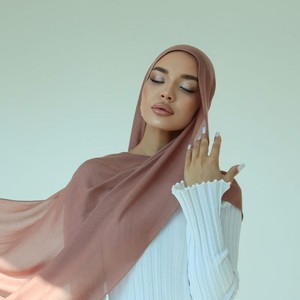 Voiles et châles ethniques personnalisés pour femmes, couleur unie, en rayonne, coton, modal, hijab, voile modal, écharpes - Product Image 1